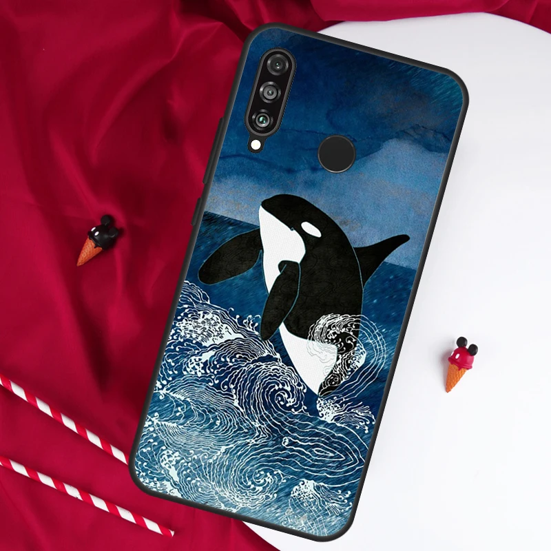 لطيف الأزرق القاتل الحوت لهواوي نوفا 5T 9 10 SE 7i 8i 11i 12i Y73 Y90 Y70 Y72 Y61 Y91 Y60 P20 P40 P30 لايت