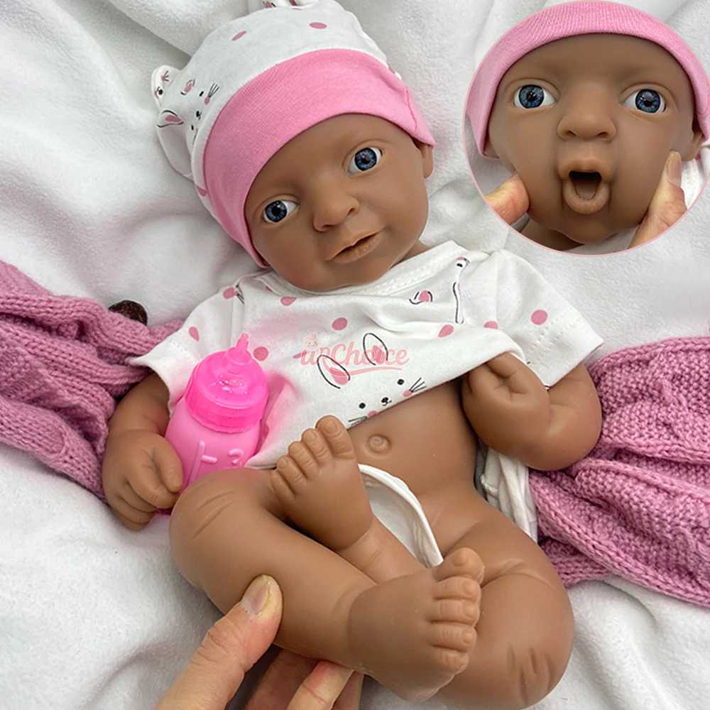 شفاء السيليكون ولد من جديد طفل 44 سم فتح فم فتاة كاملة ناعمة الجسم وزن دمية لأولئك الذين يتعاملون مع فقدان الرضع أو العقم