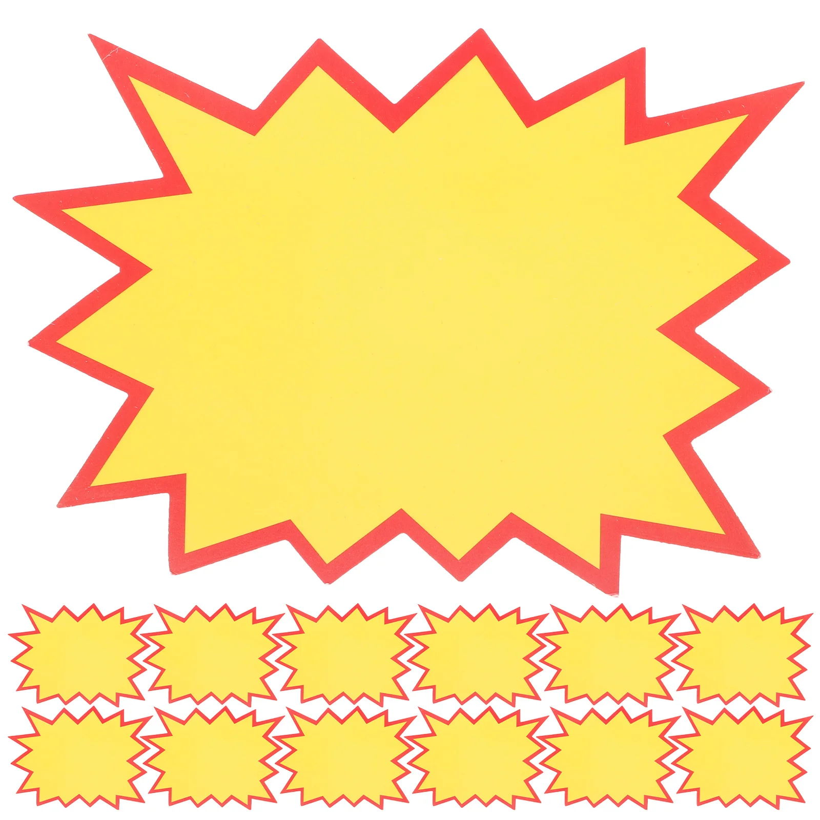 

50Pcs Rewritable Double Sided Burst Sale Signs for Retail Stores Supermarkets Yard Sales Fruit Vegetable Pricing Star Cutouts