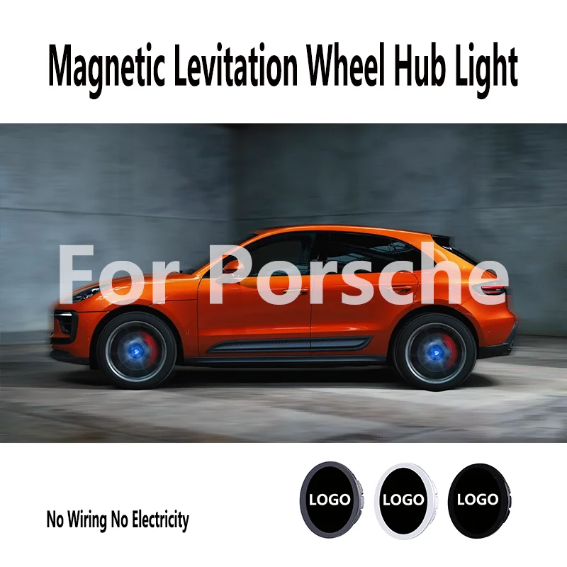 

Magnetic Levitation Wheel Hub Light Floating Illumination LED auto Wheel Hub Cover For Porsche Macan Panamera