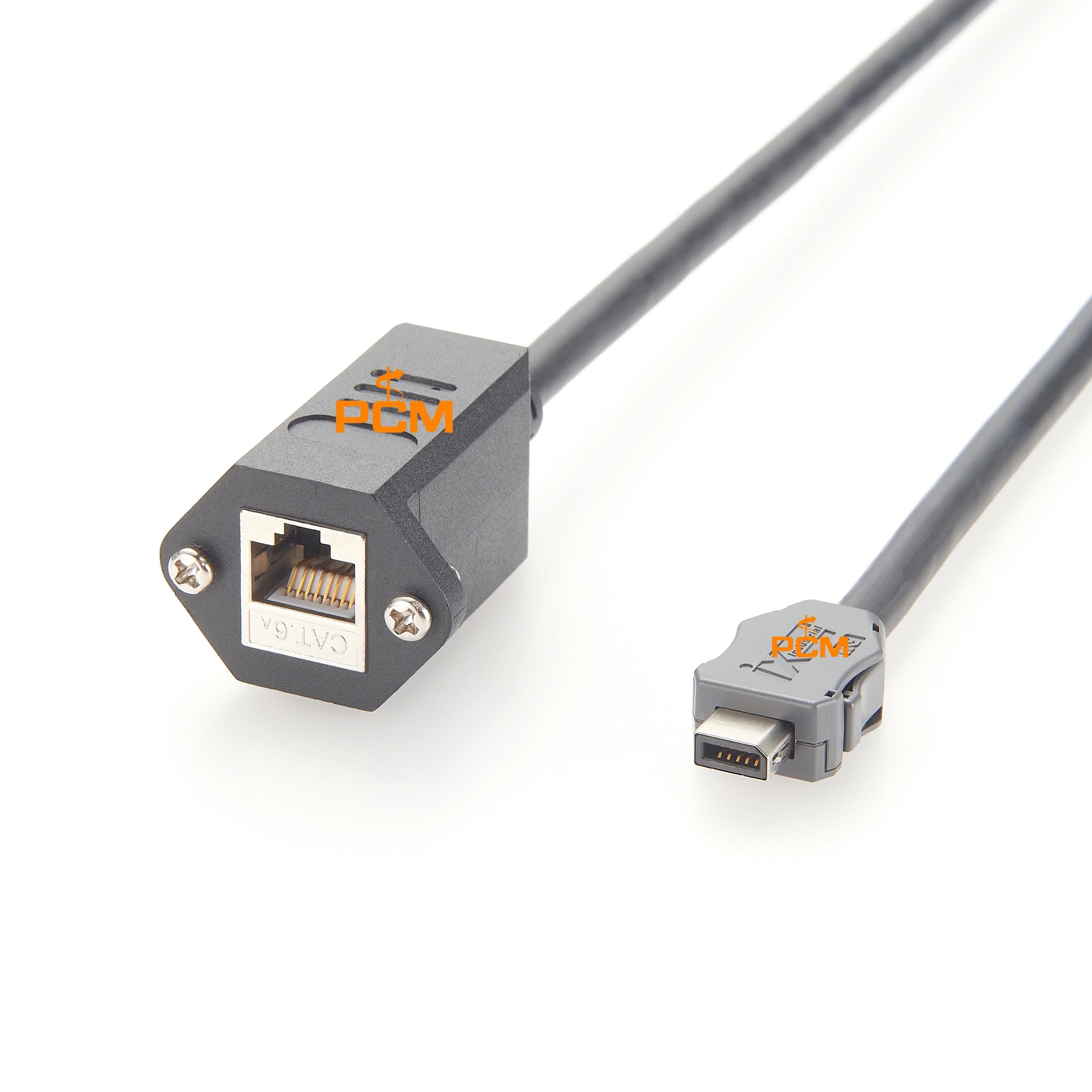 Ethernet Cat6a ix industrial to RJ45 Panel Mount Cable Compatible with ix40G-A-10S-CV (7.0) Harting Amphenol for GigE Vision PoE