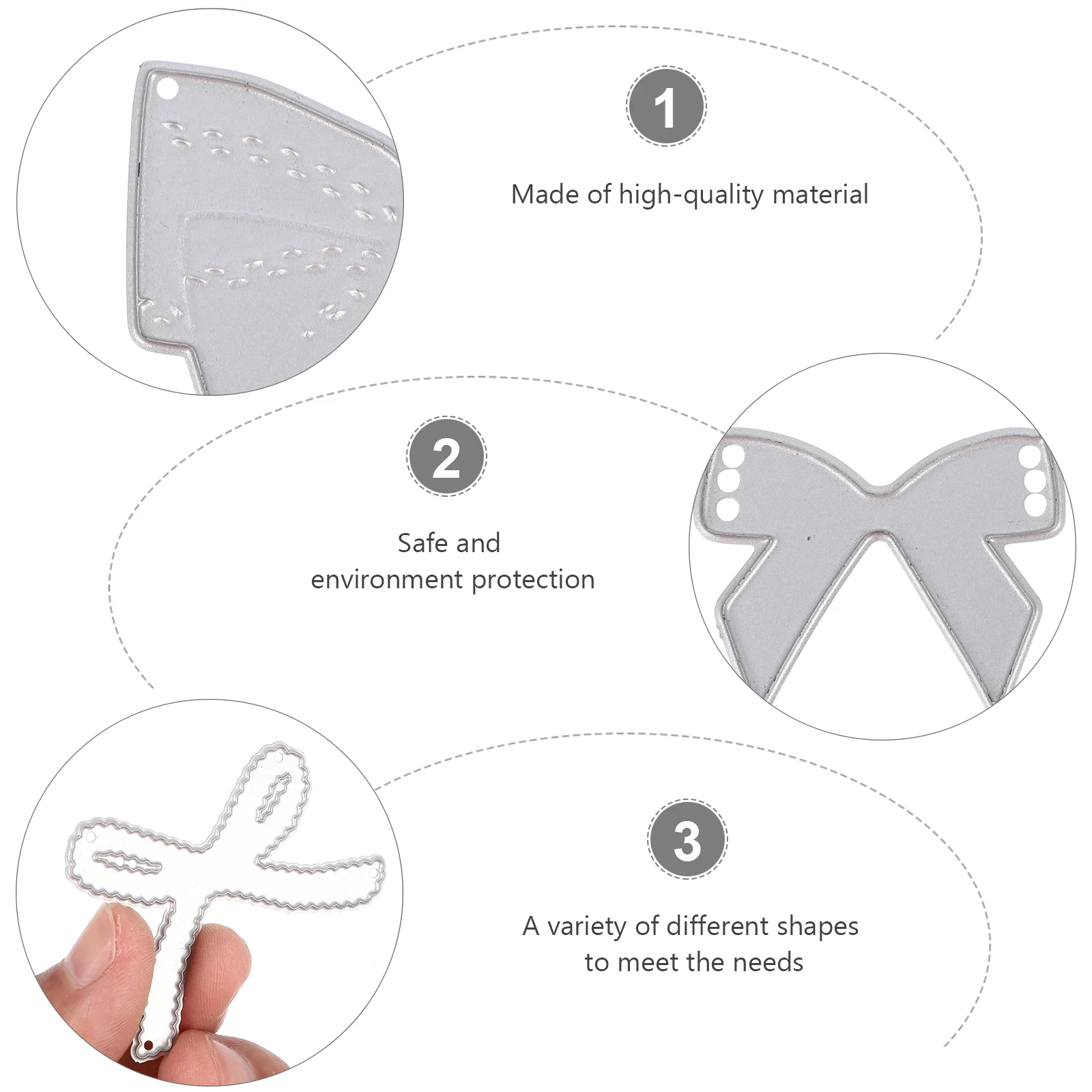 

4Pcs Bow Tie Cutting Dies Carbon Steel for DIY Scrapbooking Fabric Felt Foam Craft Stencils Bow Tie Cutting Die