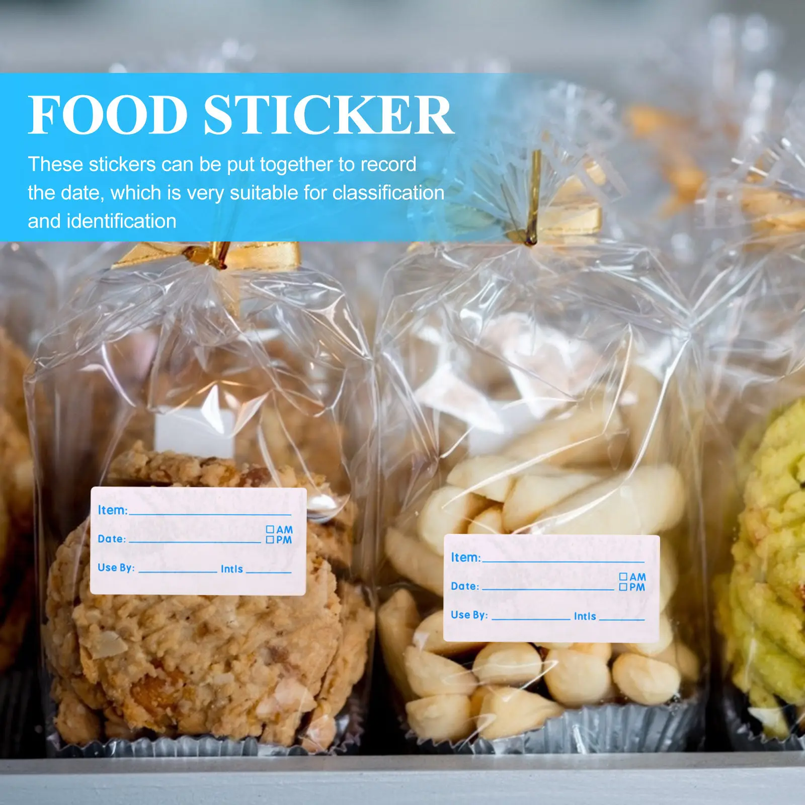 

500Pcs Writable Labels Peel Stick Food Classified Sticker for Kitchen Storage Glass Jars Essential Oil Bottles Food Record Date