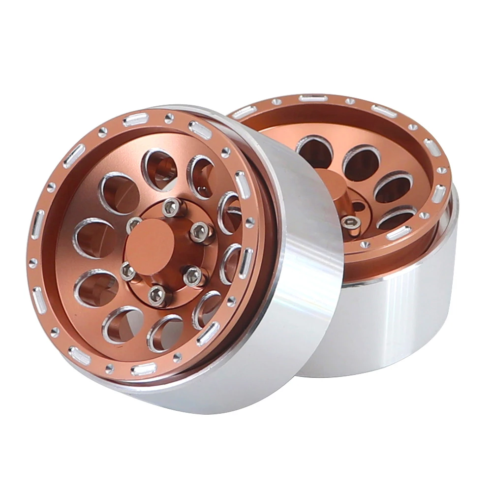 4 stuks 1.9 Metalen Beadlock Gat Wielnaaf Velg Voor 1/10 Rc Crawler Traxxas Axiale Trx4 Trx-6 Scx10 Yikong Trx4 Redcat Rgt Mjx D90