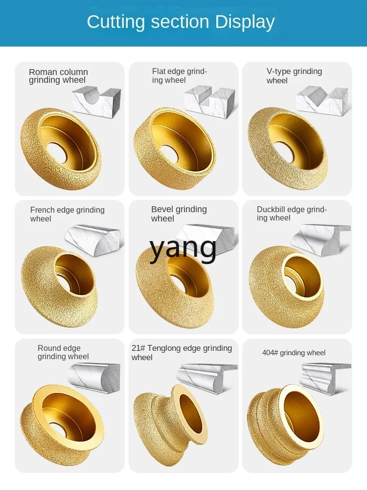 LTT  Granite Tile Trimming Chamfering Artifact Slotting Grinding Arc Angle Grinding Machine Grinding Head