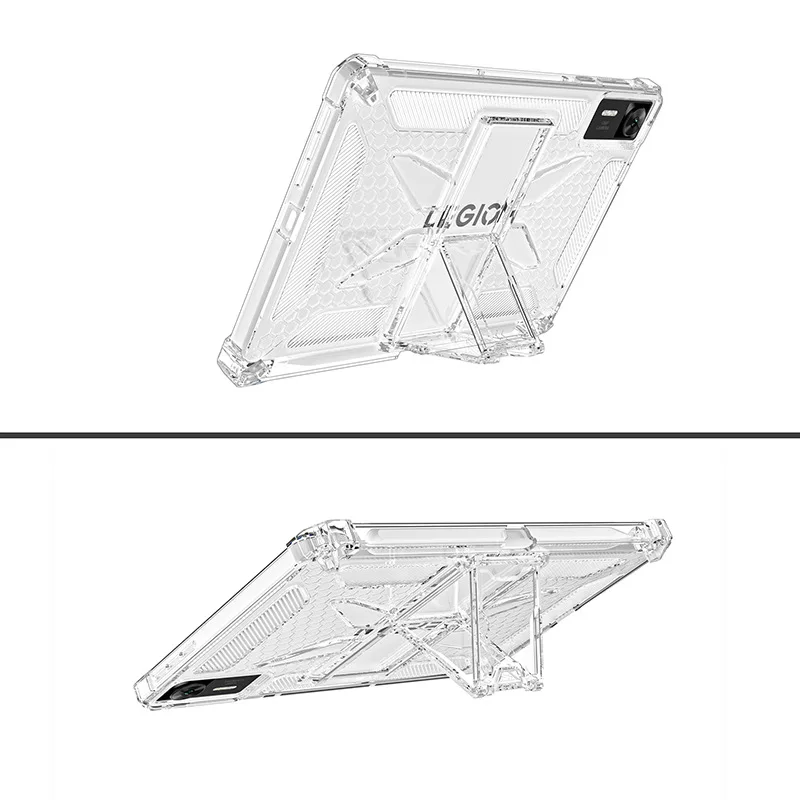 

For Lenovo LEGION Y700 4th 8.8" 2025 Case with Stand Transparent Soft Silicone TPU Protection Shockproof Fundas Shell Pen Slot