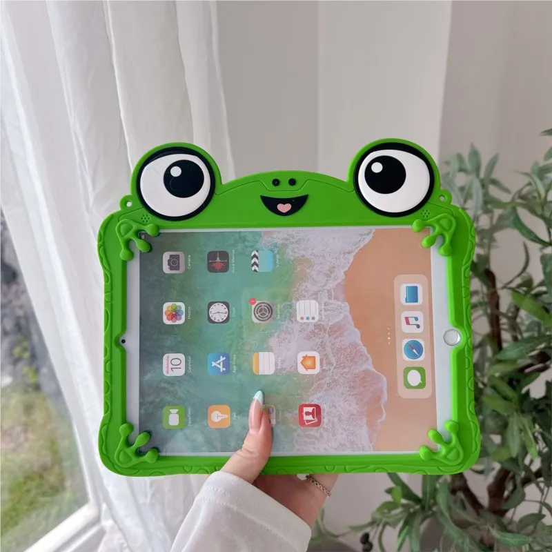 3D Cute Frog Kids Silicone Tablet Case For Samsung Tab A9 Plus X216B/X218U/X210 Tab A11Plus 11inch Cover z…