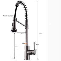 Multifunction Spring Style Kitchen Faucet Brushed Nickel Pull Out Torneira Brass Rotatable Water Spayer Swivel Spout Vessel Sink