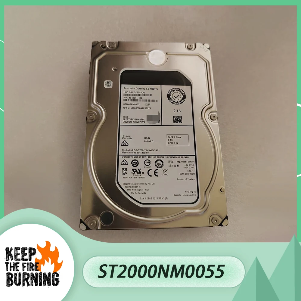 

For Seagate ST2000NM0055 HDD 000A 0008 3.5'' 2TB SATA 7.2K Enterprise Ievel Hard Drive