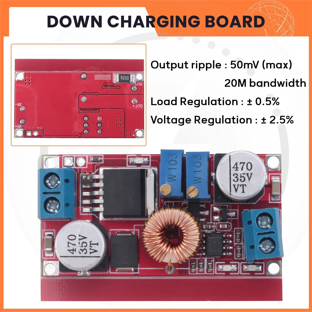 RYOST 10PCS XL4015 E1 5A DC to DC CC CV Lithium Battery Step Down Charging Board XL4015E1 Adjustable Buck Power Converter