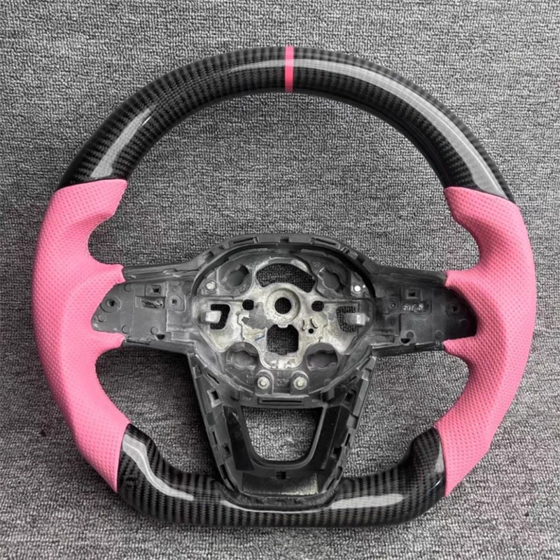 Customize Leather Steering Wheel Car Accessories for GEELY BINRAY Coolray Emgrand Forged Carbon Fiber Steering Wheel