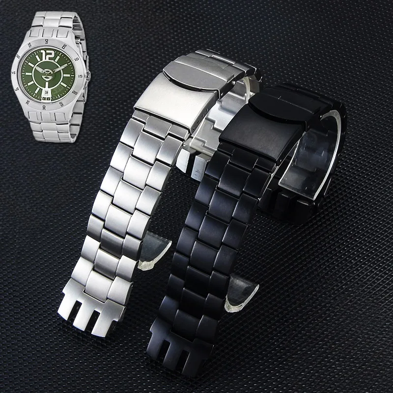 

Ремешок для часов из нержавеющей стали 20 мм для Swatch YTS401 YTS402 YTS403G YTS409, ремешок для часов с складной застежкой, мягкий браслет, ремешок для часов