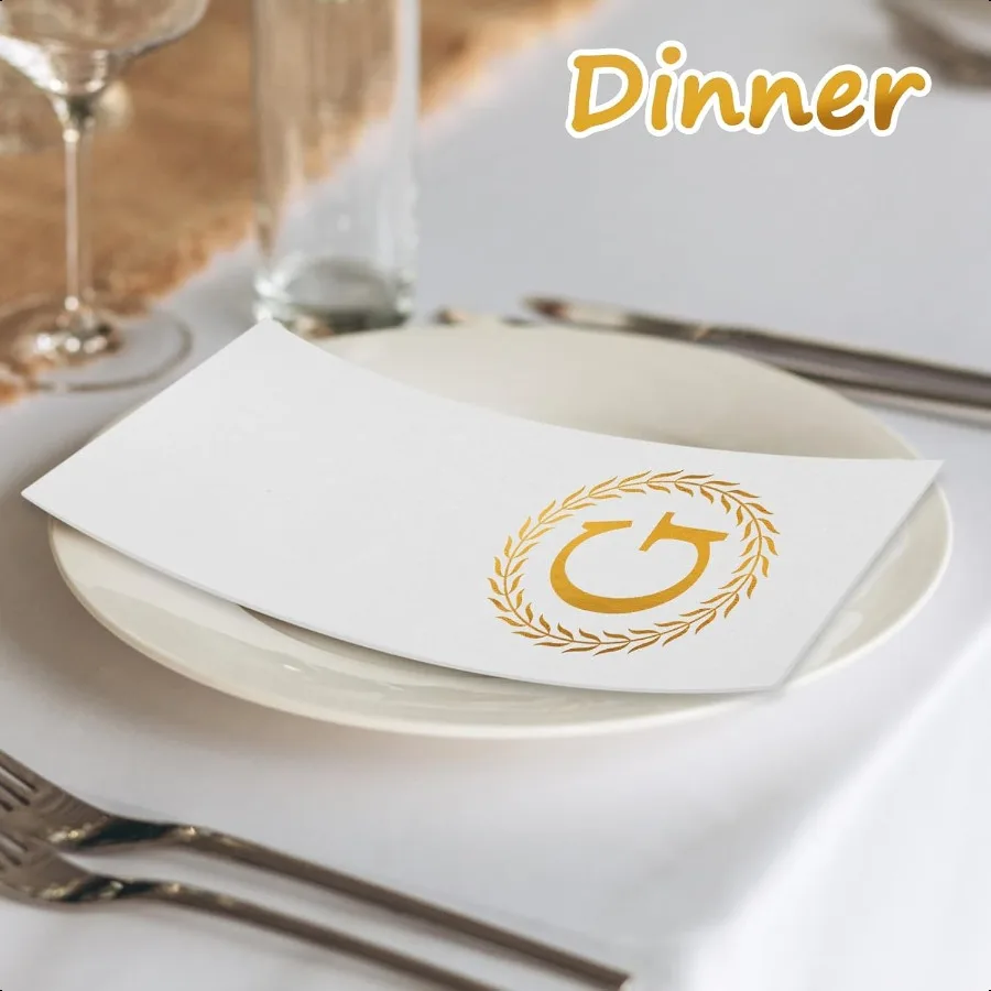 100 Tovaglioli con monogramma dorato Asciugamani con lettera G Tovaglioli decorativi per la cena per gli ospiti Asciugamani con monogramma per il bagno Weddin