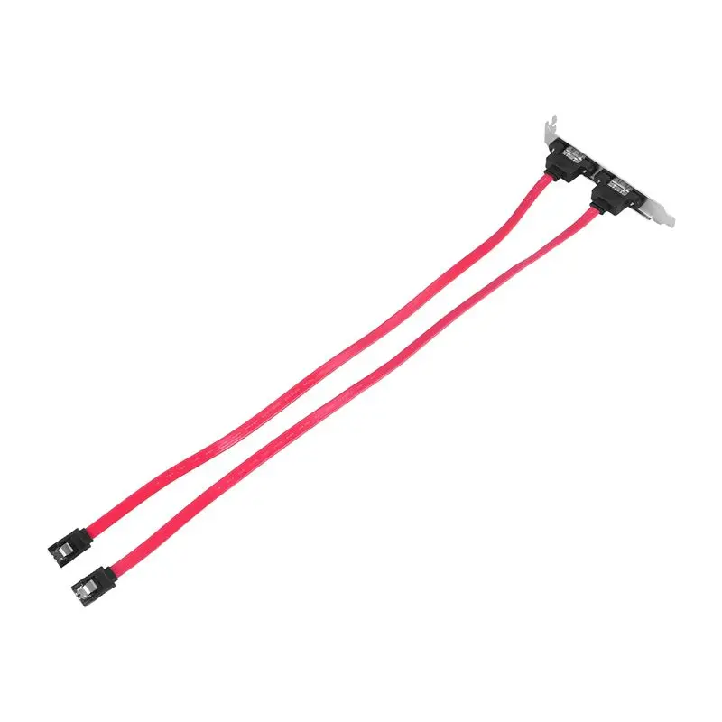 Compatible Dual Port SATA Serial ATA Cable to ESATA Bracket Adapter Cable