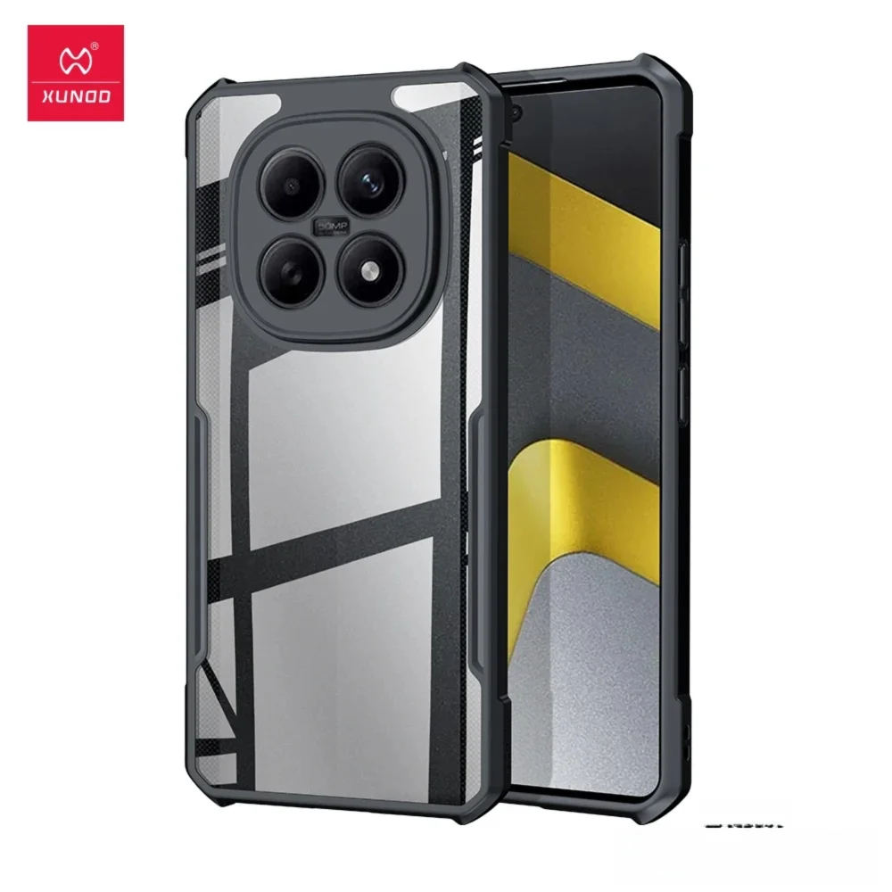 XUNDD POCO M8/M8 Pro 5G Handyhülle, Stoßfeste Ultra-Transparente Rückabdeckung mit Kameraschutz, Airbag-Design, Acryl+TPU-Gehäuse
