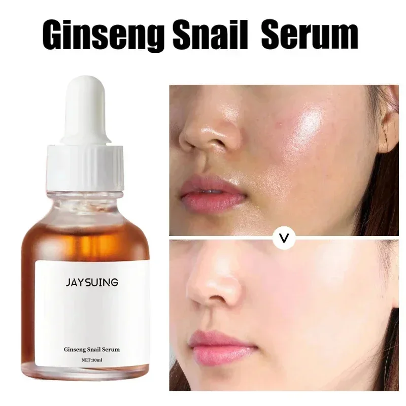 Ginseng Snail Serum Anti Wrinkle Aging Eye Face Lift Tightening Moisturising Smooth Fine Lines Brighten Korean Cosmetics 30ML