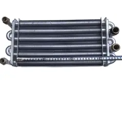 Gas Boilers Parts Double Tube 310mm Length Heat Exchanger For BAXI Gas Boiler Replacement