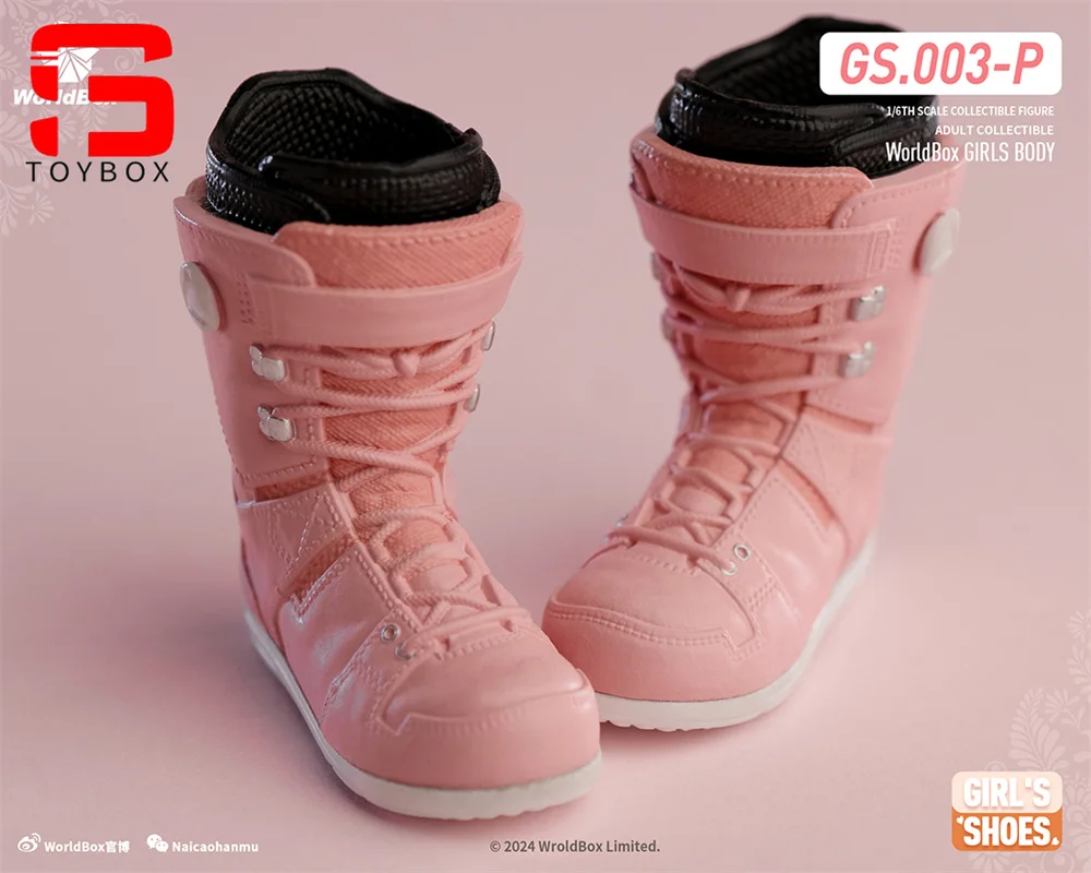 Worldbox GS003 1/6 Female Ski Shoes Solid Snow Boots Clothes Model Fit 12'' Soldier Detachable Feet Action Figure Body