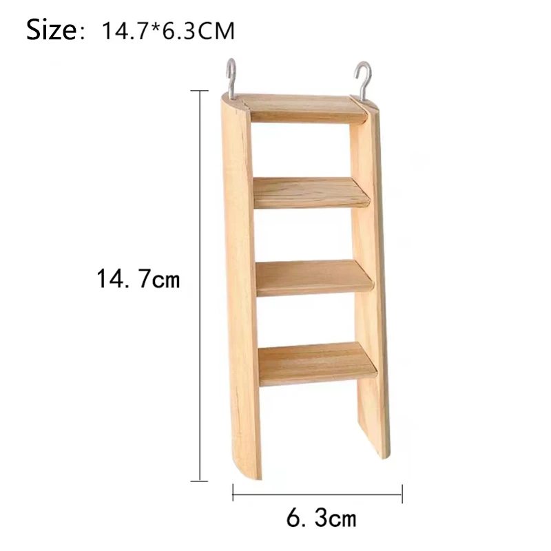 Hamster Ladder Natural Wooden Hamster Climbing Toy Small Pet Toys for Hamster Squirrel Guinea Pig Rat Small Animals Accessories