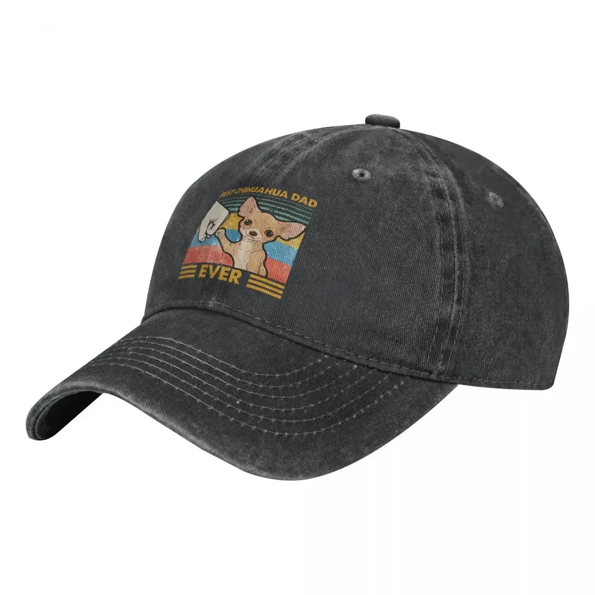 Summer Cap Sun Visor Best Dad Ever Hip Hop Caps Chihuahua Pet Dog Lovers Cowboy Hat Peaked Hats