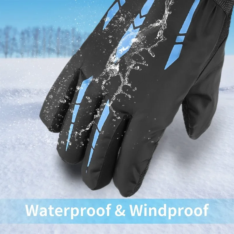 Winter Ski Gloves Unisex Non-slip Waterproof Men Women Fashion Outdoor Sports Running Motorcycle Fleece Warm Snow Sports Gloves