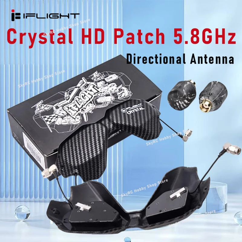 

iFlight Crystal HD Patch 5.8GHz Directional Antenna Protective Shell with Crystal LHCP Short Omni Antenna for DJI FPV Goggles