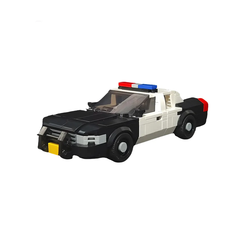 MOC Forded Crowned Victoria Police Interceptor Building Blocks Model US Police Interceptor Bricks Assembly Toys Kids DIY Gifts