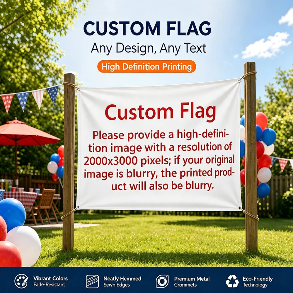 Custom Flags Banner Have your high-resolution images text logos printed on the flag for Garden Home Room Dorm Club Decor Gift