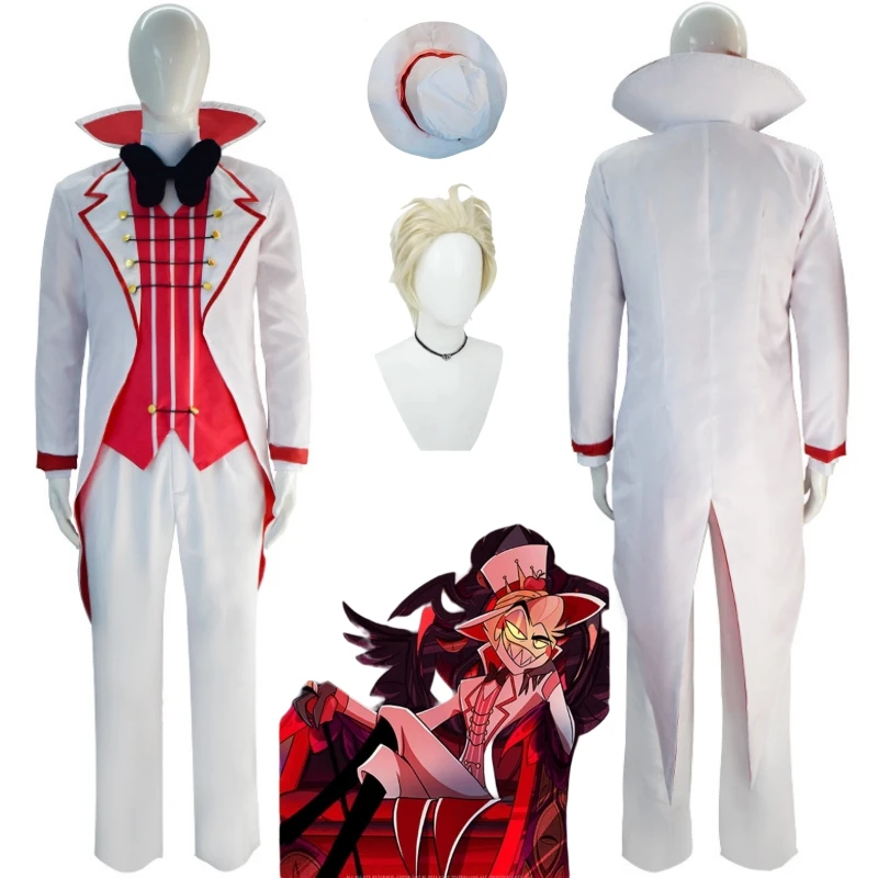 Lucifer Morning Star Cosplay Costume Men Fancy Outfit with Hat Halloween Carnival Christmas Costumes Uniform Suit Anime Cosplay