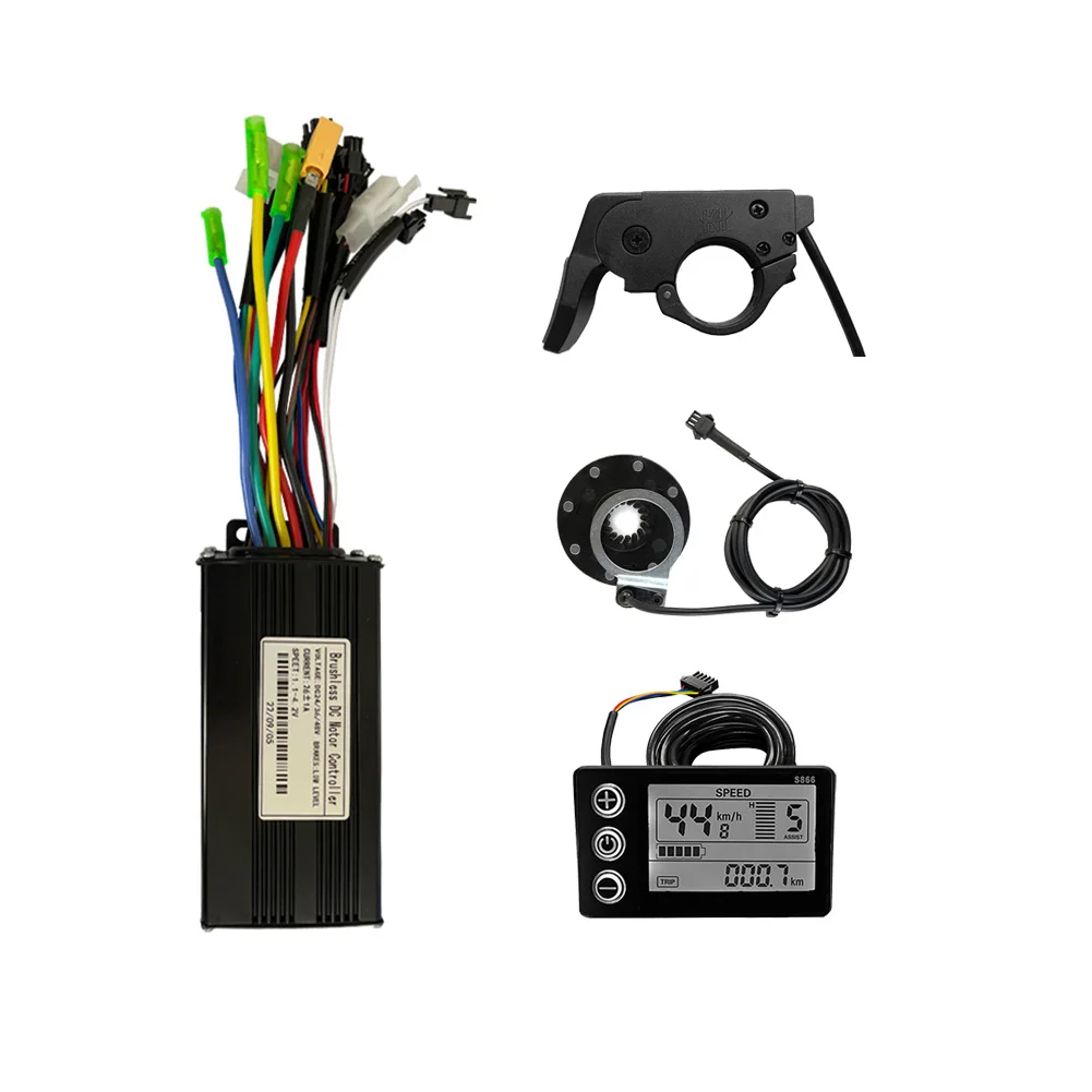 Brandneues Controller-Kit E-Bike LCD-Display Drei-Modus-Daumen Gas LCD-S866 Metall + abs pas sm