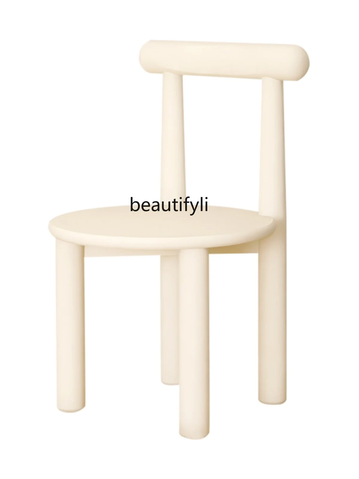

Nordic Solid Wood Dining Chair Modern Minimalist Living Room Dining Table Stool Cream Leisure Chair Coffee Chair