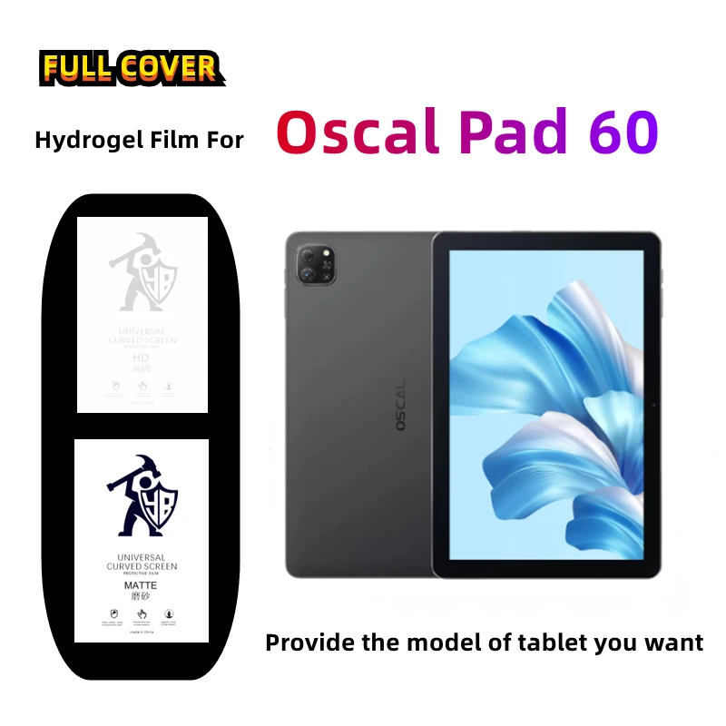 

2pcs Matte Hydrogel Film For Oscal Pad 60 HD Screen Protector For Oscal Pad 60 Frosted/Clear Full Cover Protective Film