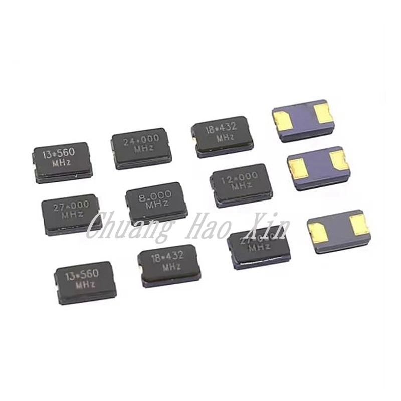 10Pcs New 8MHZ 10MHZ 11.0592MHZ 12MHZ 13.56MHZ 16.000MHZ 20MHZ 24MHZ 8.000MHZ 16MHz 2Pin 5032 smd quartz resonator Crystal