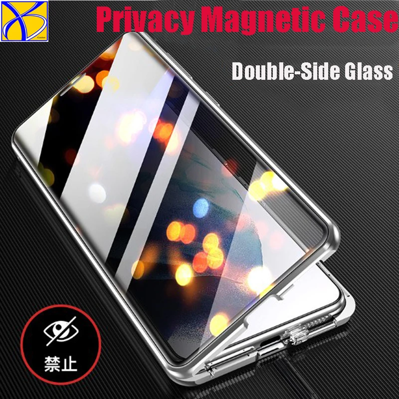 10pc Privacy Magnetic Case for Samsung Galaxy S21 S9 S8 Plus S20FE S10E Note 20 10 9 8 Ultra A51 A71 360 Protective Magnet Cover