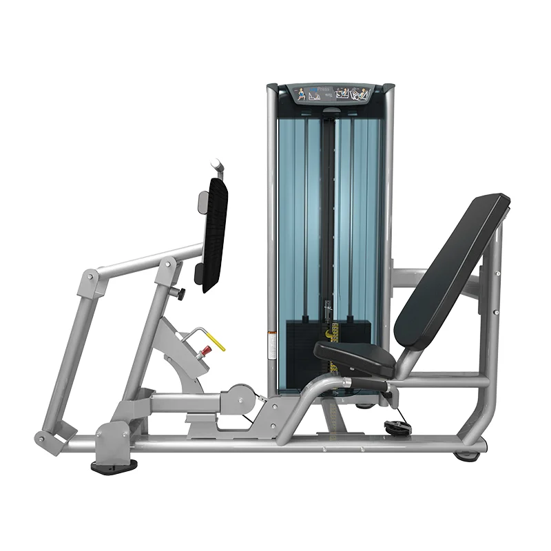 Commercial Steel Adjustable Seated Leg Press Gym Equipment Machine Strength Trainer Pin Load Selection
