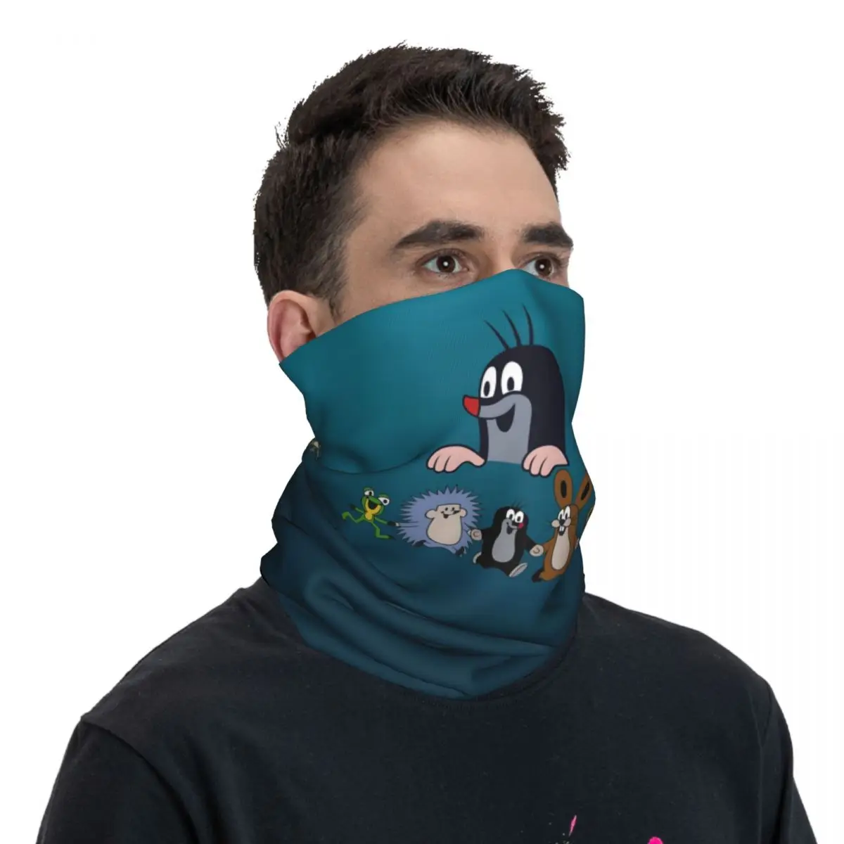 The Little Mole Bandana na szyję Biały szalik Wielofunkcyjne nakrycie głowy Wędkarstwo unisex dla dorosłych Zima