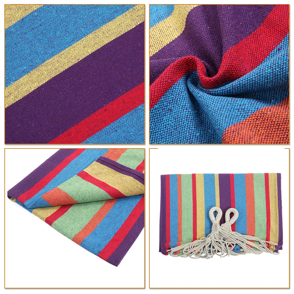 Hammock Set Contain Hammock Frame Small Color Bar Hammock Natural Rope Easy to Hang and Assembly[US-Stock]