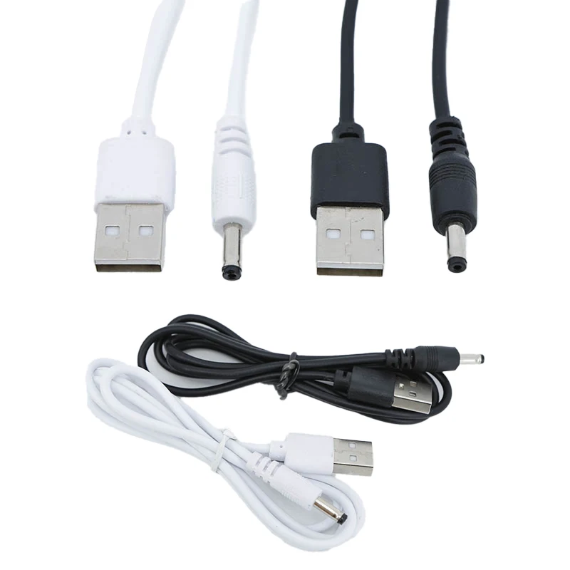 white USB A to DC 3.5mmx1.35mm Power Cable to 3.5 Jack Connector 5V Power Supply Adapter for Fans USB HUB Charging cord
