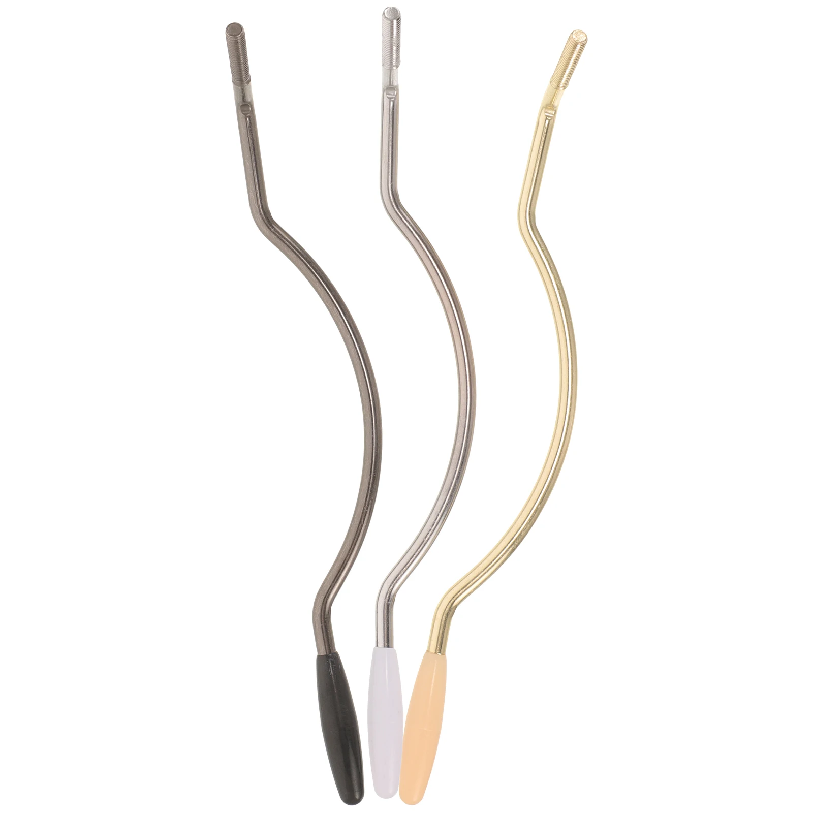 

3pcs Electric Guitar Tremolo Bar 6MM Curved System Whammy Arm Bridge Accessory Black Silver Golden Color Lightweight