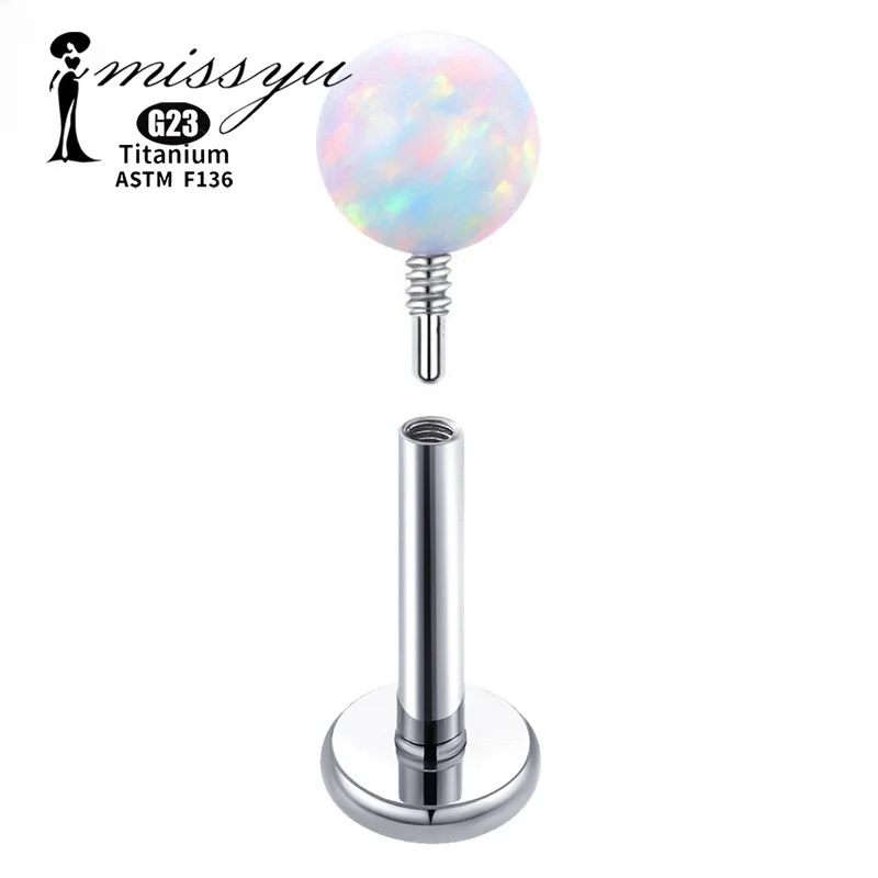 G23 Titan Ohrmuschel Edelstein Piercing Ohrring Nasenpiercing Augenbrauenpiercing Nasenpiercing Lippenimplantat Qualität Körperschmuck – Detail 9