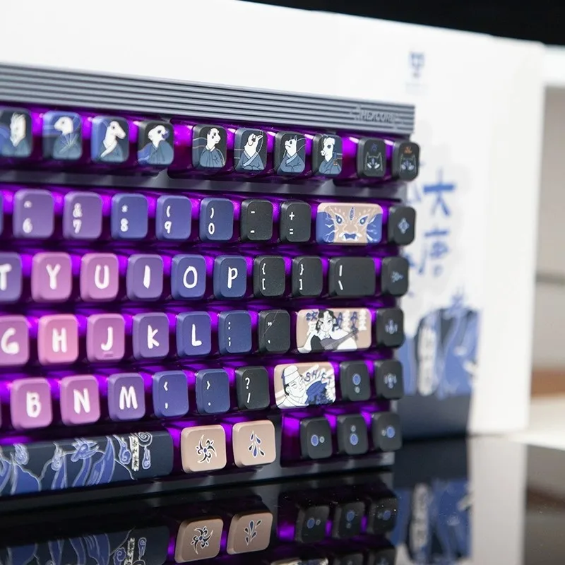 HEXCORE W800 Mechanical Keyboard Tri mode Wireless Bluetooth TangDynasty Demons and Monsters Records Theme Game Mac Win Linux