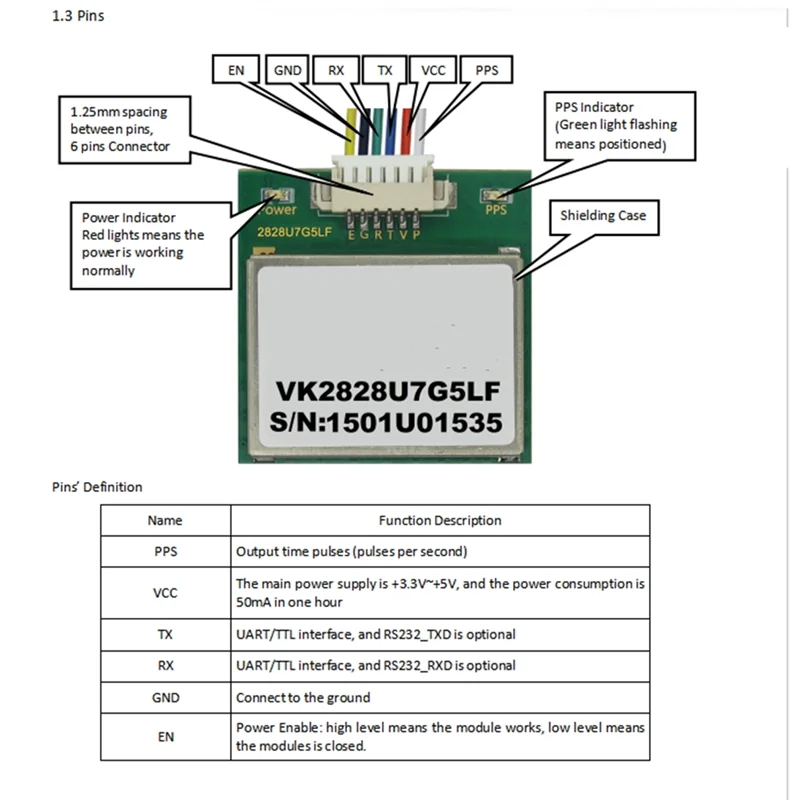 A37T-GPS Module With Antenna TTL 1-10Hz With FLASH Flight Control Model Aircraft (VK2828U7G5LF)