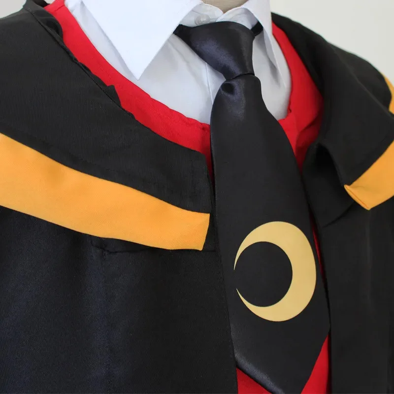 Cyanime assassinato sala de aula korosensei cosplay trajes gravata manto camisa halloween festa de natal terno uniforme escolar unisex