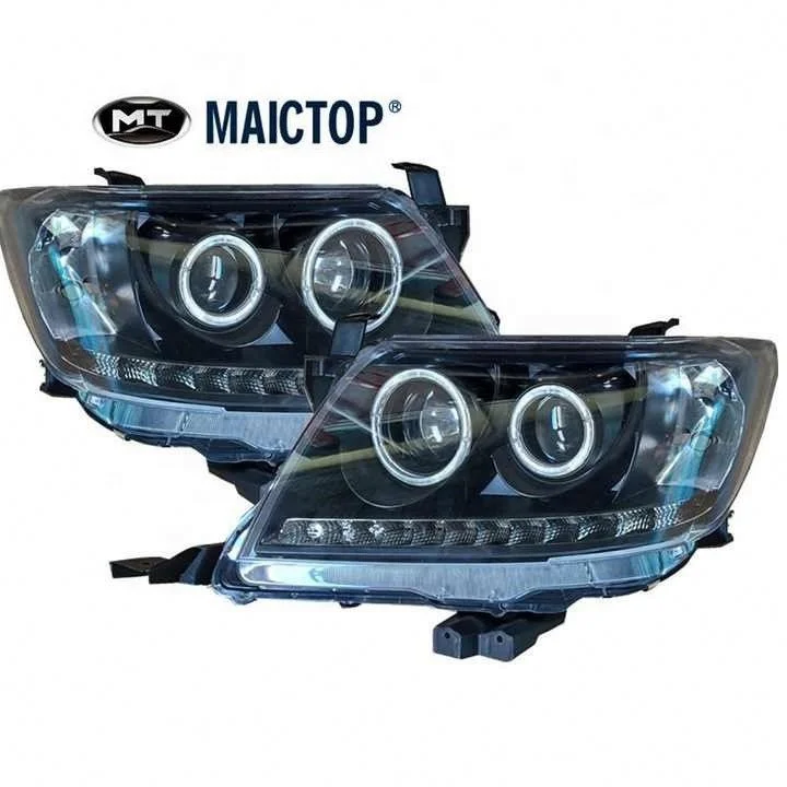 

2 Lens H7 LED Headlight Maictop Auto Lamp for Toyota Hilux Vigo 2005-2014