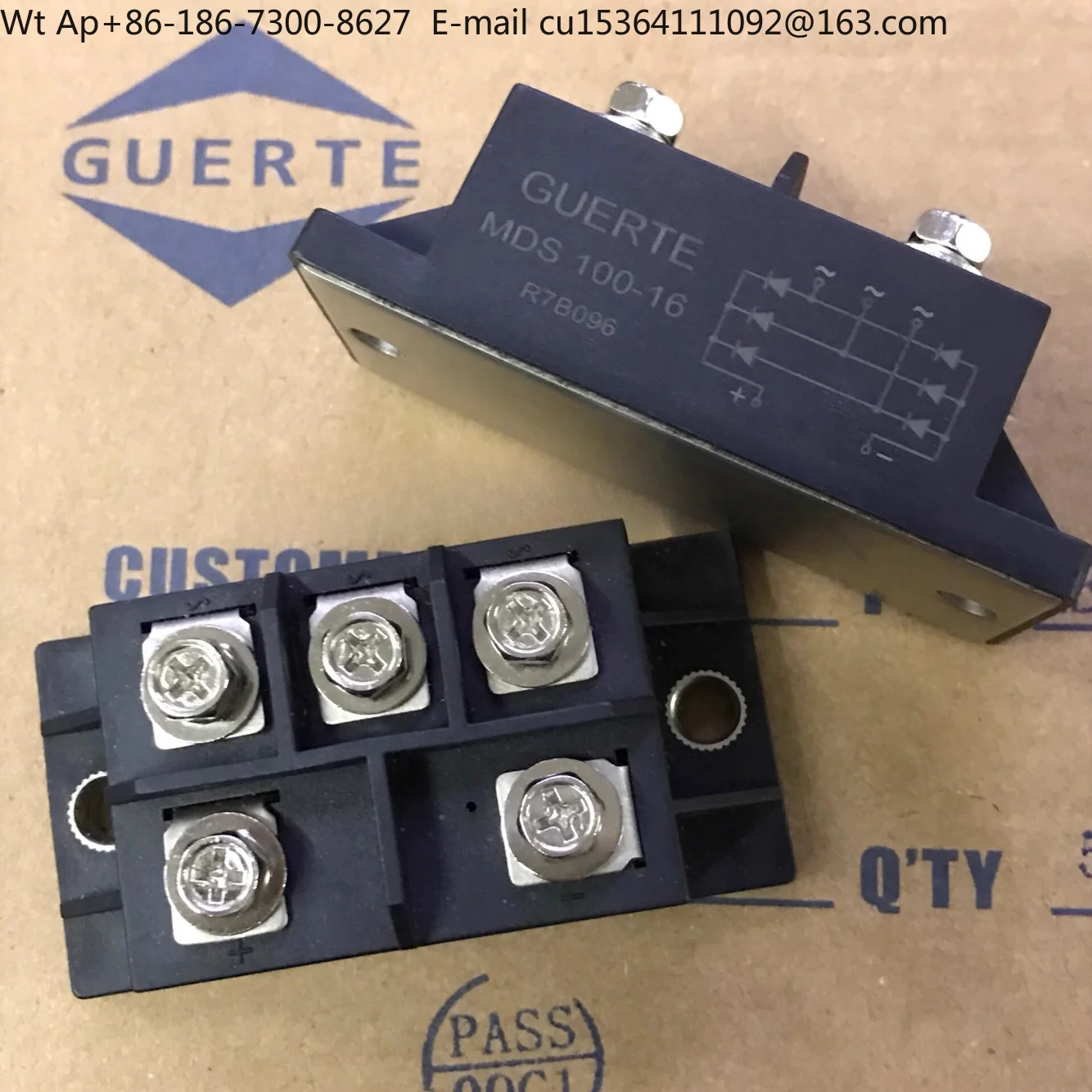1pc  New MDS100-16 three-phase rectifier module MDS100A1600V Sanshe type, small forward voltage drop, low heat generation