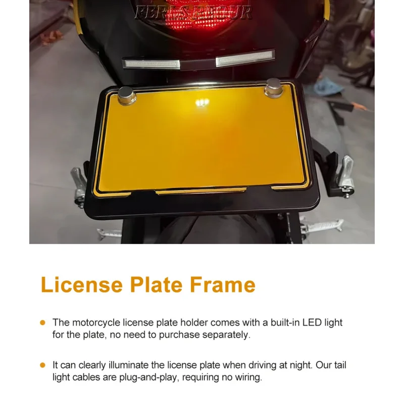 

Светодиодная рамка-держатель номерного знака 765RS 2020-2025 | Новый аксессуар для мотоцикла: крепление номерного знака 2025