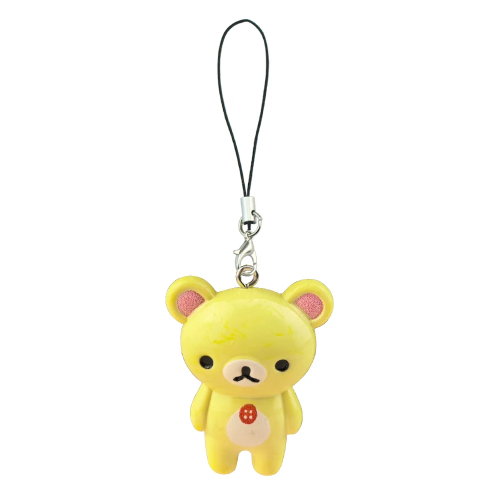 Kartun Rilakkuma Lonceng Kecil Kunci Gesper Kawaii Ritsleting Dekorasi Liontin Ponsel Lucu Liontin Aksesori Hadiah untuk Teman