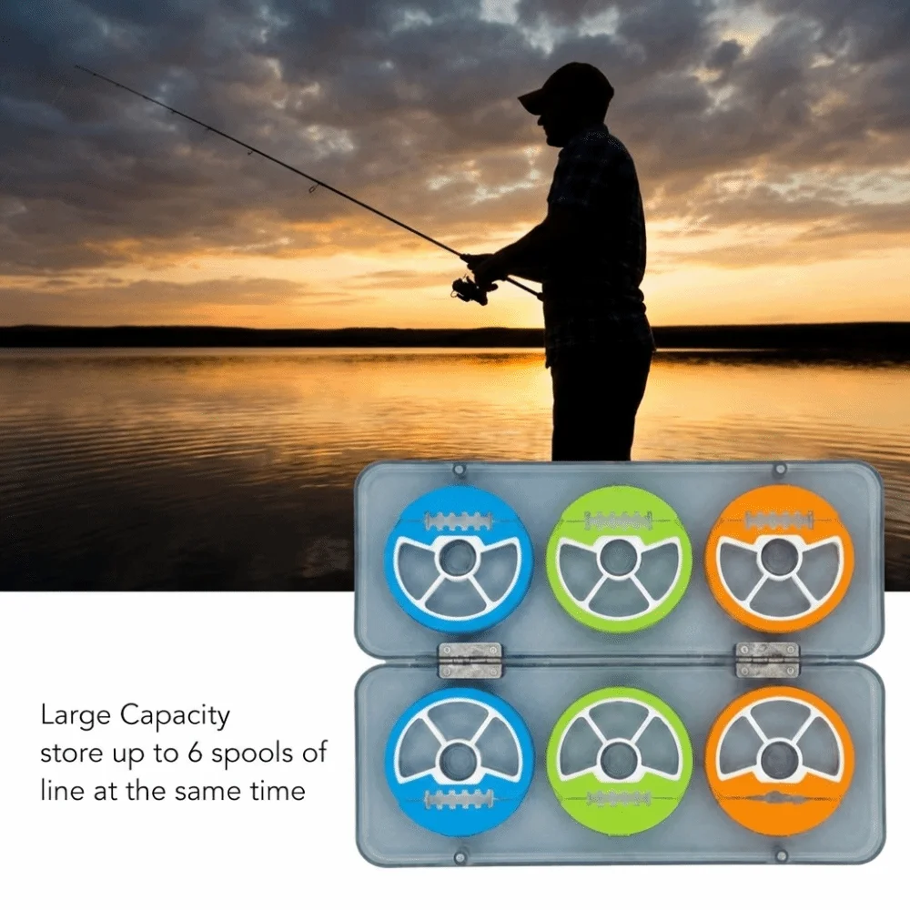 6PCS Silicone Fishing Line Spool Holders ID 7cm Random Color Fishing Line Storage Holders Circular Winding Plates
