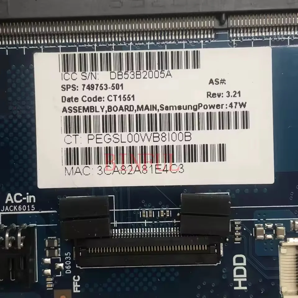 

6050A2548101-MB-A02 749753-001 749753-501 749753-601 Материнская плата для ноутбука HP Envy 15 15-J N15S-GT-S-A2 840M 2GB, 100% протестировано, в хорошем состоянии