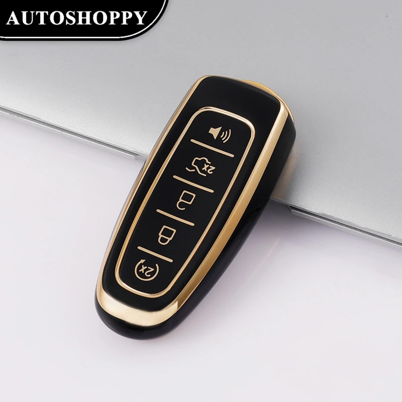 

5 Button Car Key Case for Lincoln MKS MKT MKX MKZ Navigator TPU Key Shell Cover For Ford Escape Focus Taurus Flex Edge Explorer